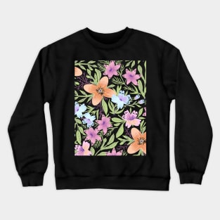 Floral design print Crewneck Sweatshirt